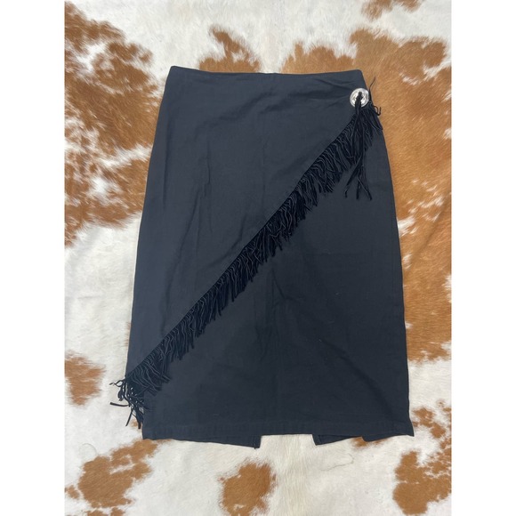 Vintage Dresses & Skirts - Vintage Western Attitude Fringe Skirt